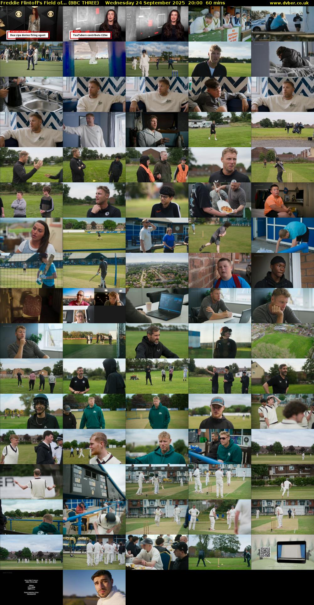 Freddie Flintoff's Field of... (BBC THREE) Wednesday 24 September 2025 20:00 - 21:00