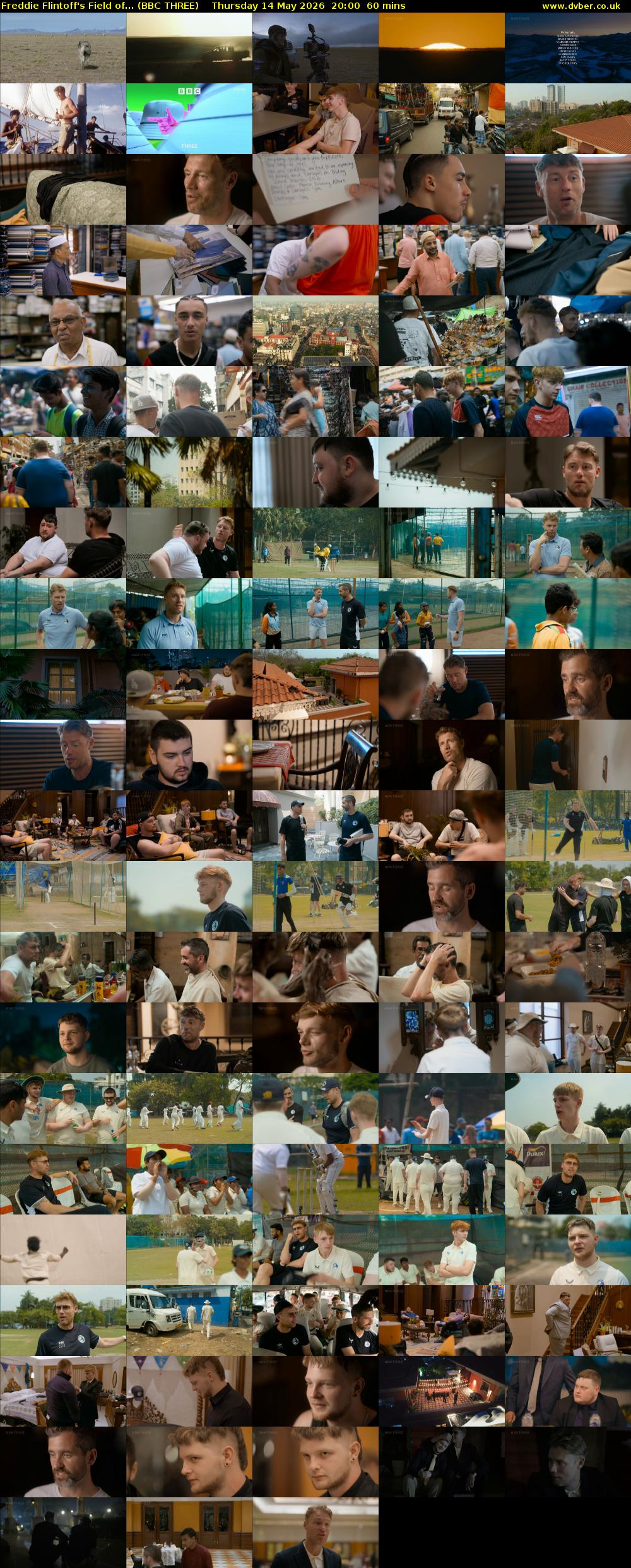 Freddie Flintoff's Field of... (BBC THREE) Thursday 14 May 2026 20:00 - 21:00
