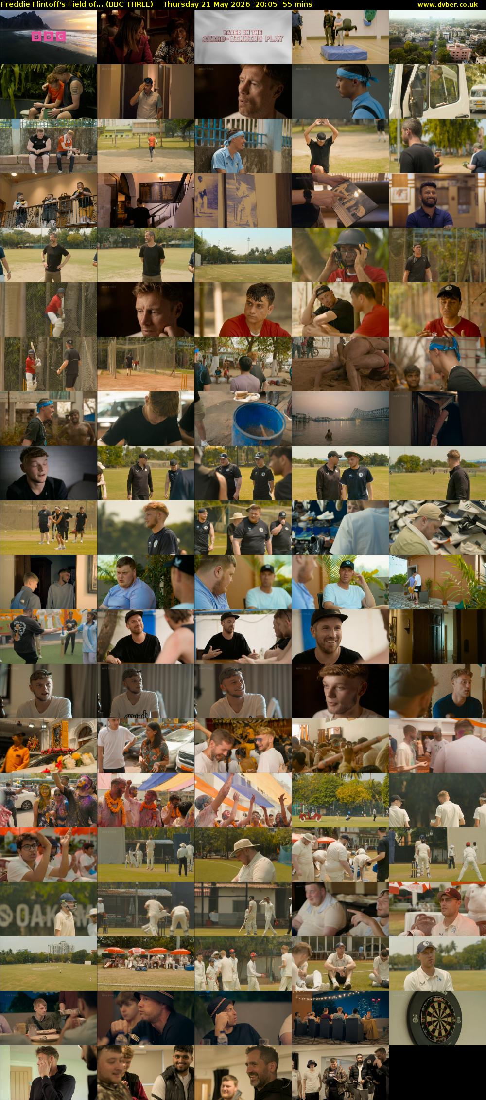 Freddie Flintoff's Field of... (BBC THREE) Thursday 21 May 2026 20:05 - 21:00