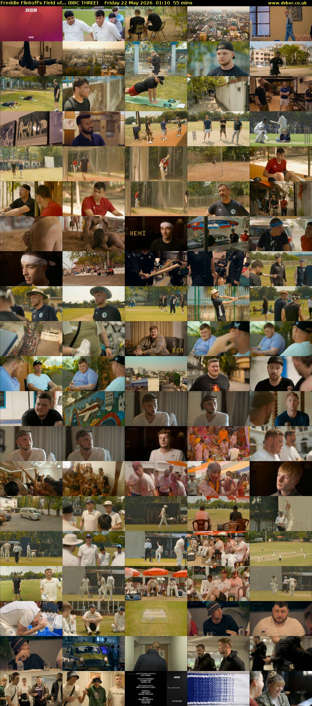 Freddie Flintoff's Field of... (BBC THREE) Friday 22 May 2026 01:10 - 02:05