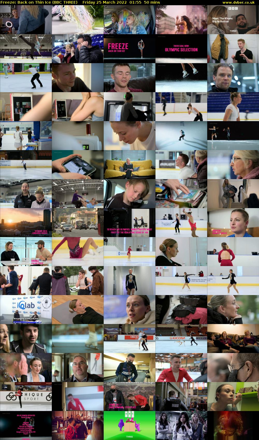 Freeze: Back on Thin Ice (BBC THREE) Friday 25 March 2022 01:55 - 02:45
