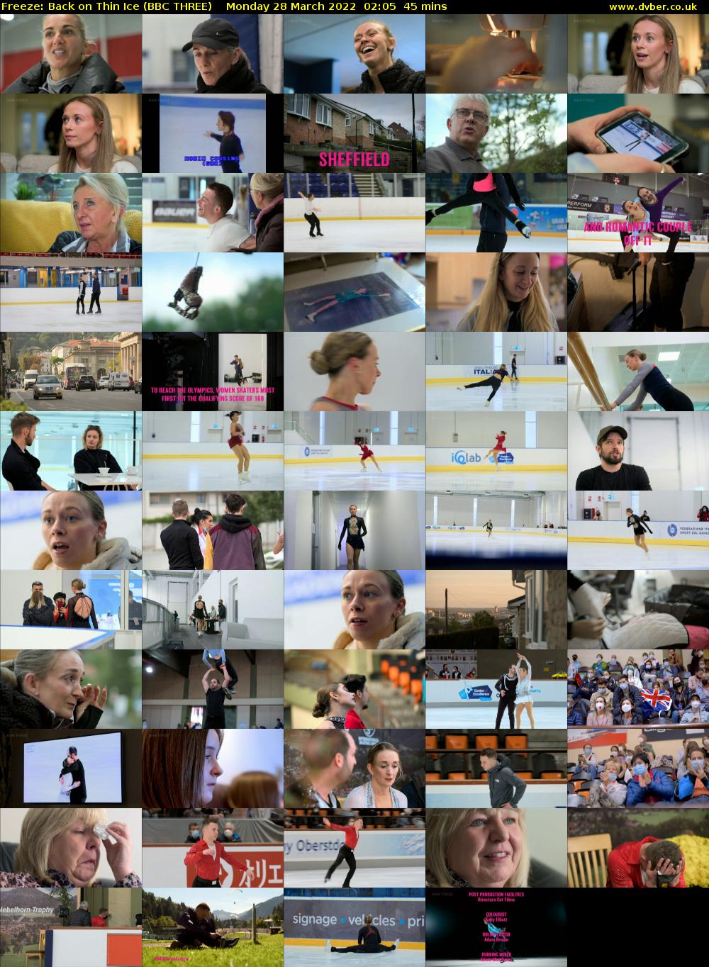Freeze: Back on Thin Ice (BBC THREE) Monday 28 March 2022 02:05 - 02:50