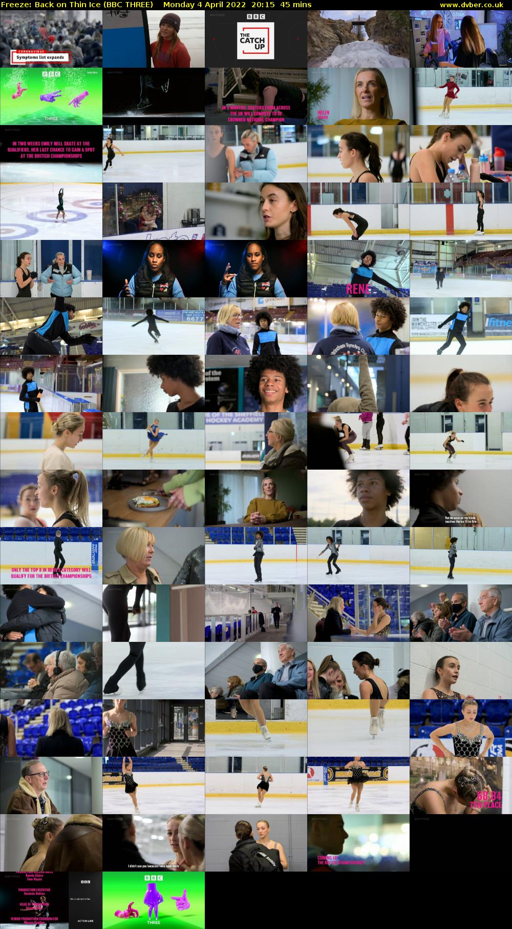 Freeze: Back on Thin Ice (BBC THREE) Monday 4 April 2022 20:15 - 21:00