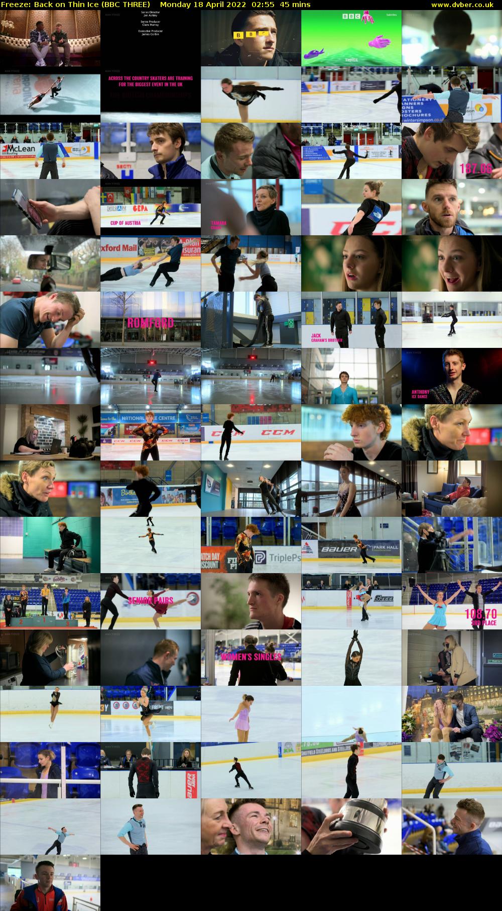 Freeze: Back on Thin Ice (BBC THREE) Monday 18 April 2022 02:55 - 03:40