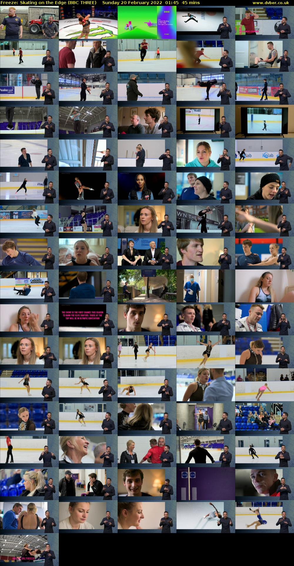Freeze: Skating on the Edge (BBC THREE) Sunday 20 February 2022 01:45 - 02:30