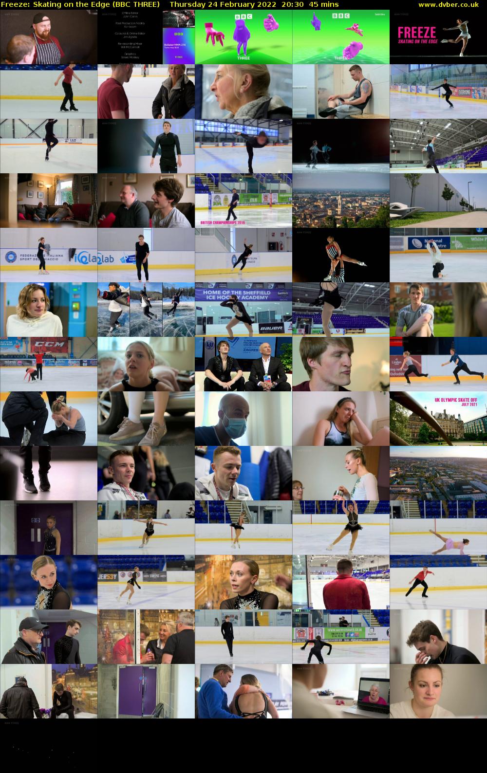 Freeze: Skating on the Edge (BBC THREE) Thursday 24 February 2022 20:30 - 21:15
