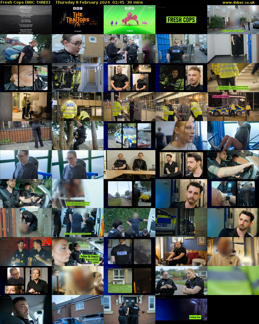 Fresh Cops (BBC THREE) Thursday 8 February 2024 01:45 - 02:15