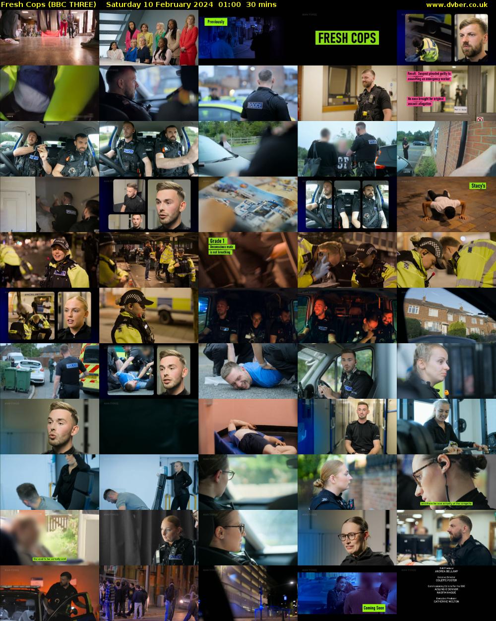 Fresh Cops (BBC THREE) Saturday 10 February 2024 01:00 - 01:30