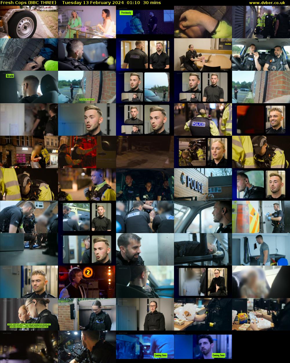 Fresh Cops (BBC THREE) Tuesday 13 February 2024 01:10 - 01:40
