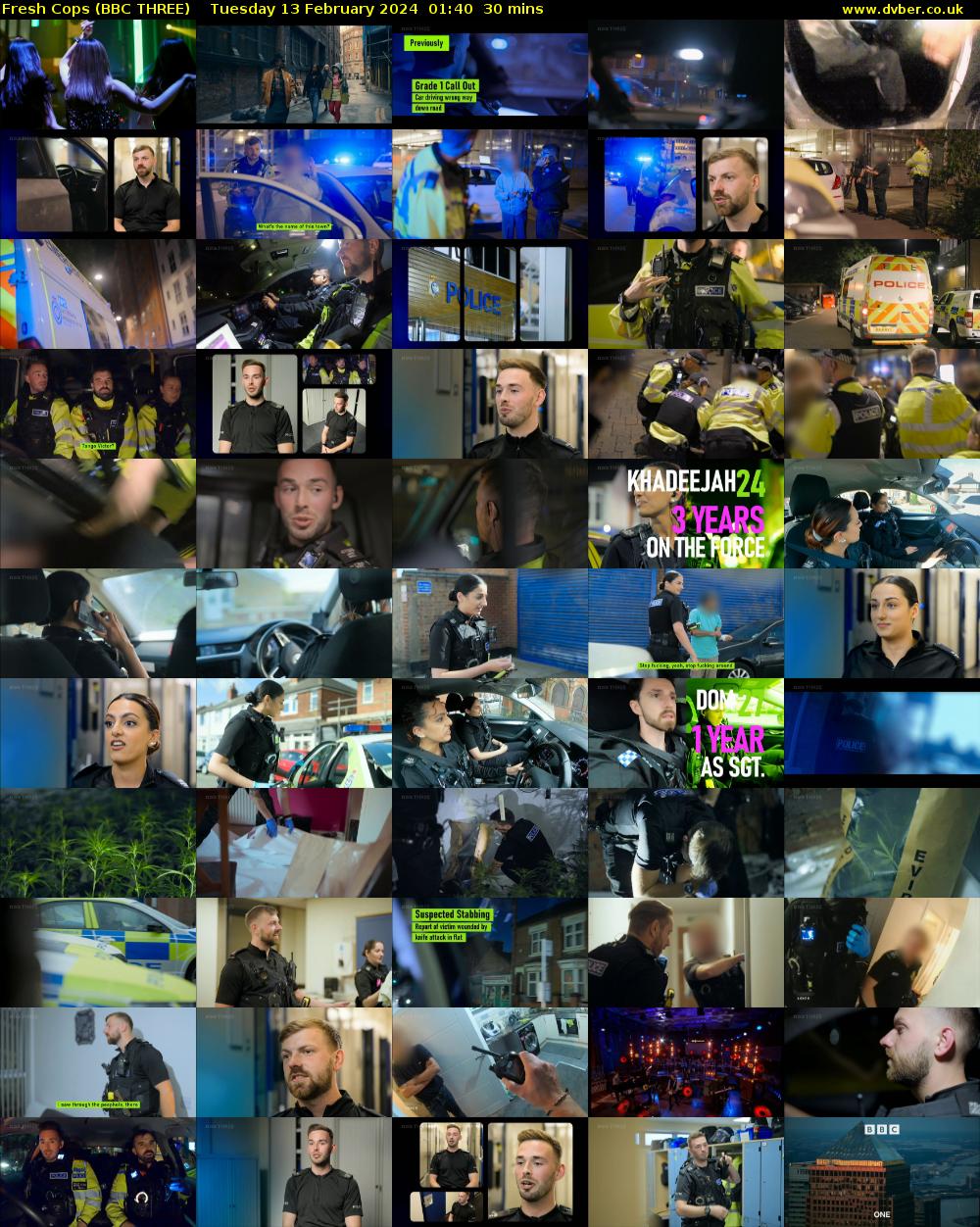 Fresh Cops (BBC THREE) Tuesday 13 February 2024 01:40 - 02:10