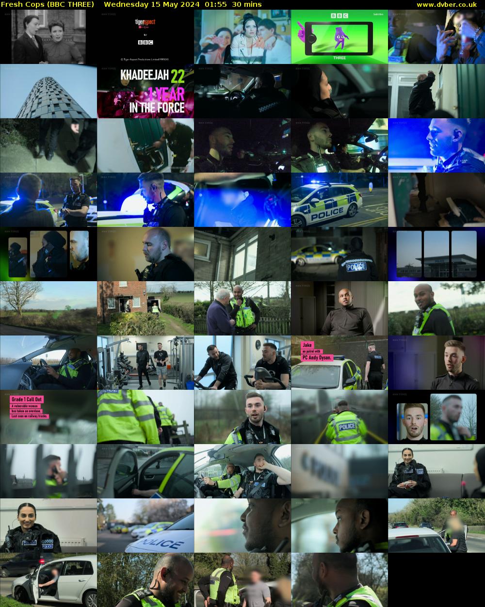 Fresh Cops (BBC THREE) Wednesday 15 May 2024 01:55 - 02:25