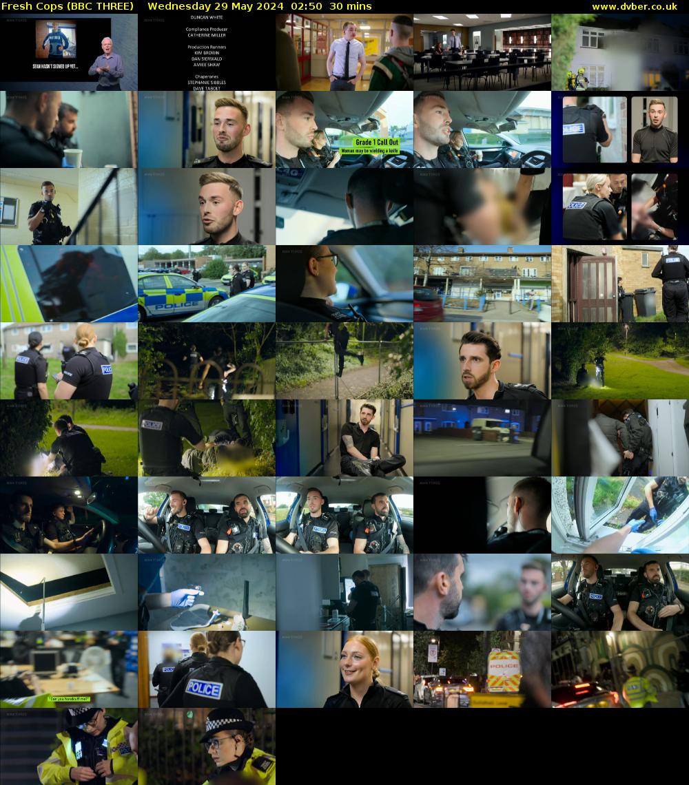 Fresh Cops (BBC THREE) Wednesday 29 May 2024 02:50 - 03:20