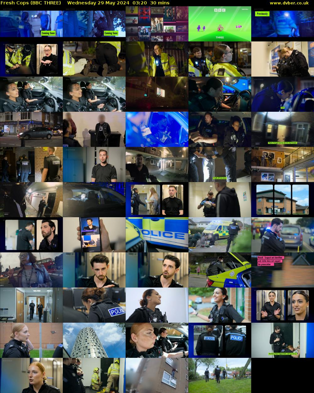 Fresh Cops (BBC THREE) Wednesday 29 May 2024 03:20 - 03:50