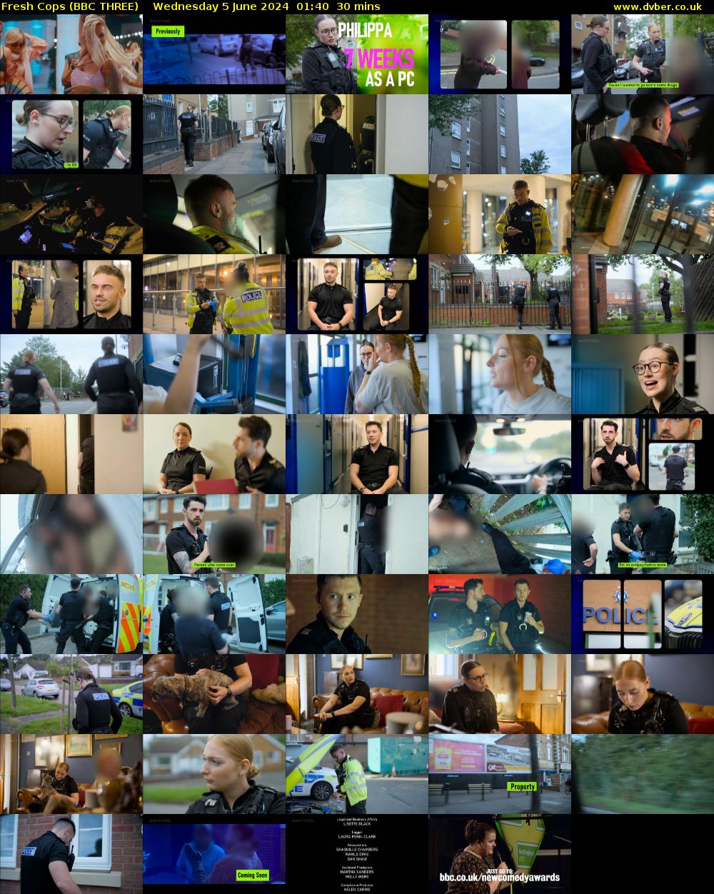 Fresh Cops (BBC THREE) Wednesday 5 June 2024 01:40 - 02:10