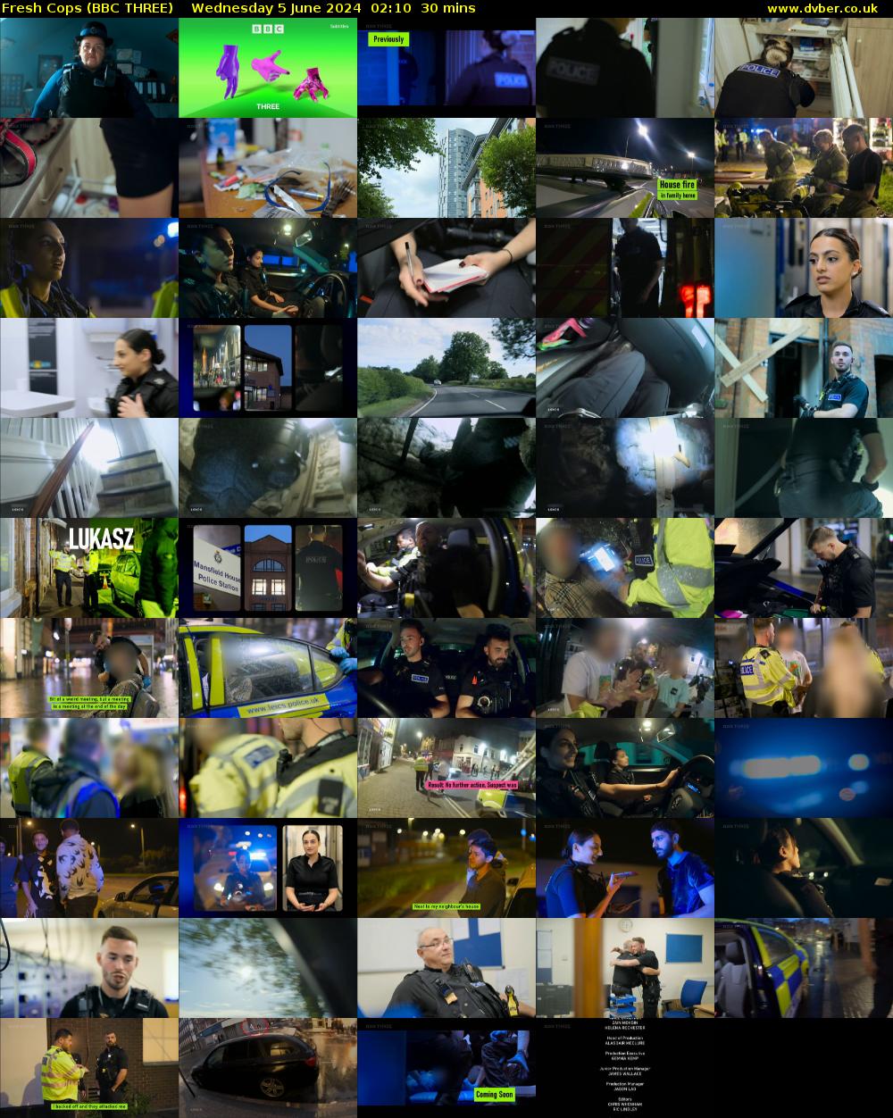 Fresh Cops (BBC THREE) Wednesday 5 June 2024 02:10 - 02:40