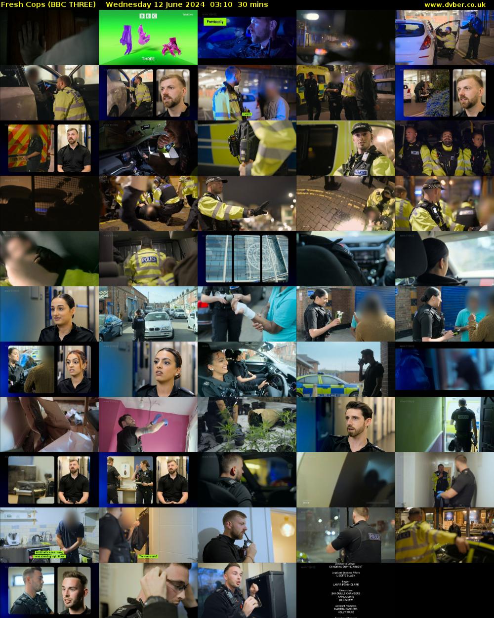 Fresh Cops (BBC THREE) Wednesday 12 June 2024 03:10 - 03:40