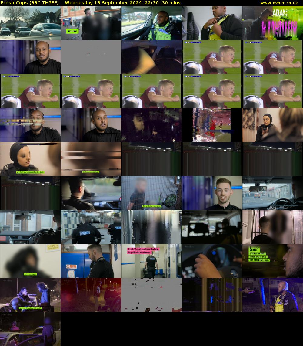 Fresh Cops (BBC THREE) Wednesday 18 September 2024 22:30 - 23:00