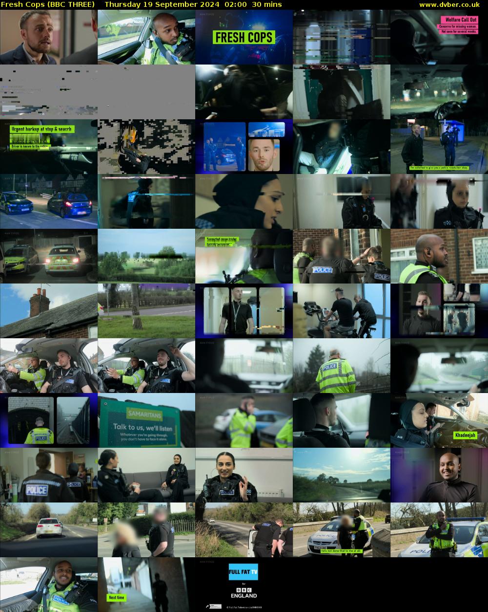 Fresh Cops (BBC THREE) Thursday 19 September 2024 02:00 - 02:30