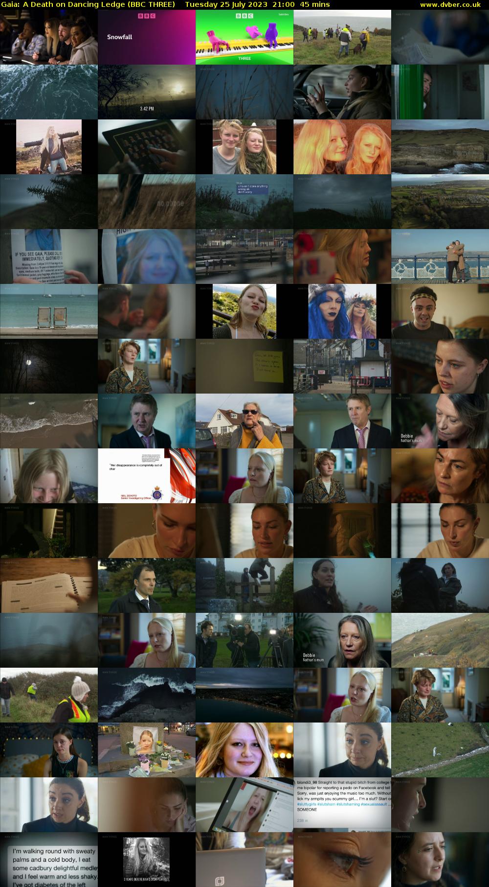 Gaia: A Death on Dancing Ledge (BBC THREE) Tuesday 25 July 2023 21:00 - 21:45