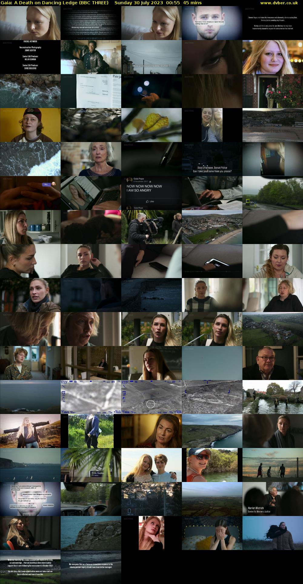 Gaia: A Death on Dancing Ledge (BBC THREE) Sunday 30 July 2023 00:55 - 01:40