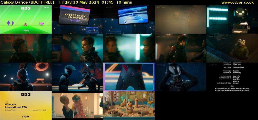 Galaxy Dance (BBC THREE) Friday 10 May 2024 01:45 - 01:55