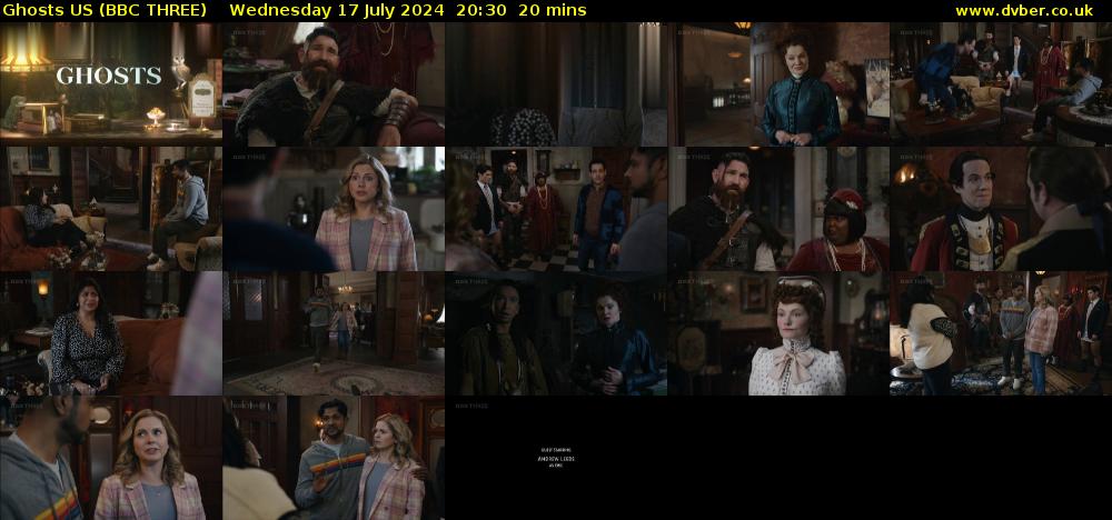 Ghosts US (BBC THREE) Wednesday 17 July 2024 20:30 - 20:50
