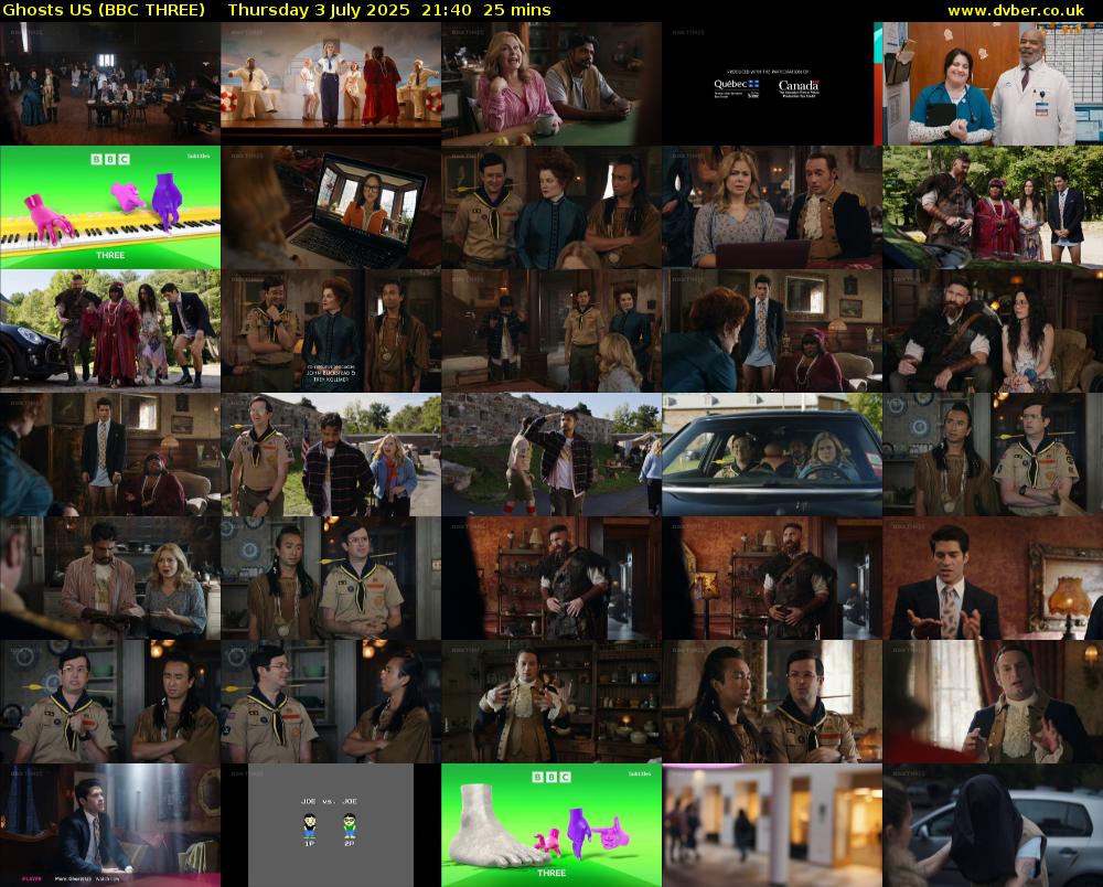 Ghosts US (BBC THREE) Thursday 3 July 2025 21:40 - 22:05