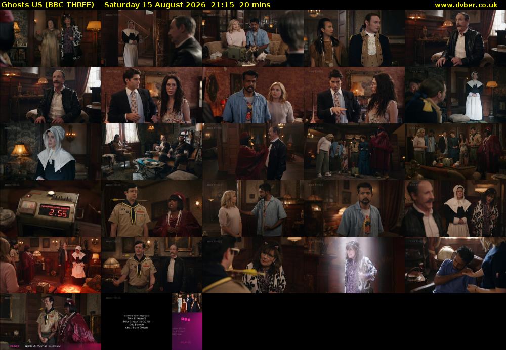 Ghosts US (BBC THREE) Saturday 15 August 2026 21:15 - 21:35
