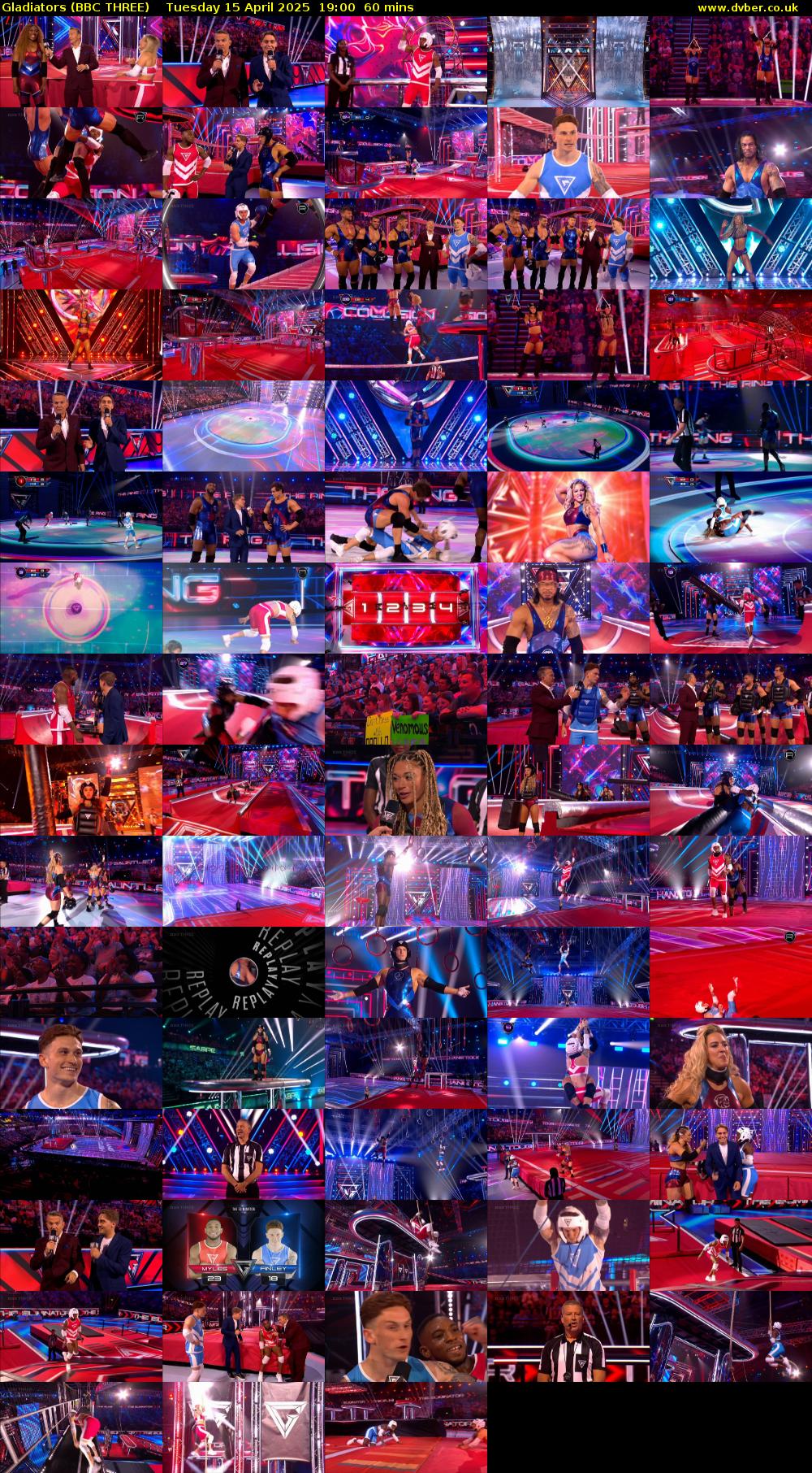 Gladiators (BBC THREE) Tuesday 15 April 2025 19:00 - 20:00