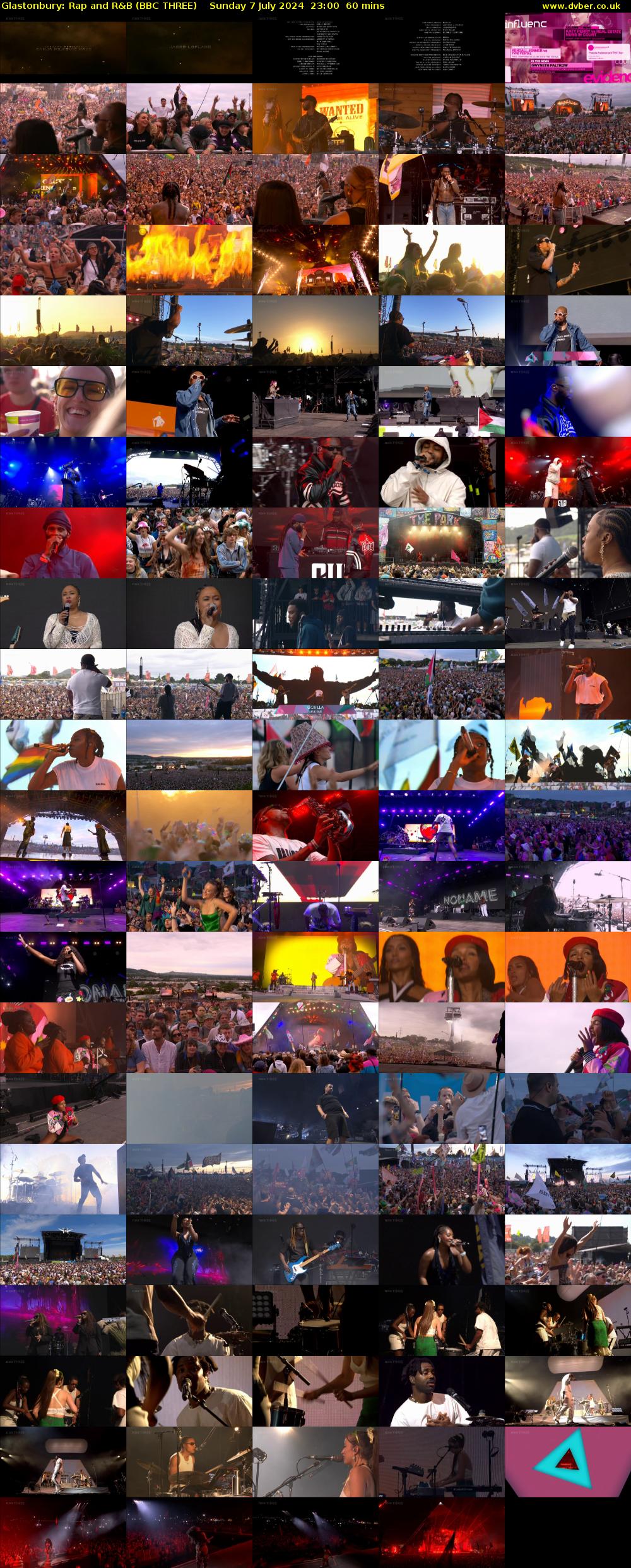 Glastonbury: Rap and R&B (BBC THREE) Sunday 7 July 2024 23:00 - 00:00