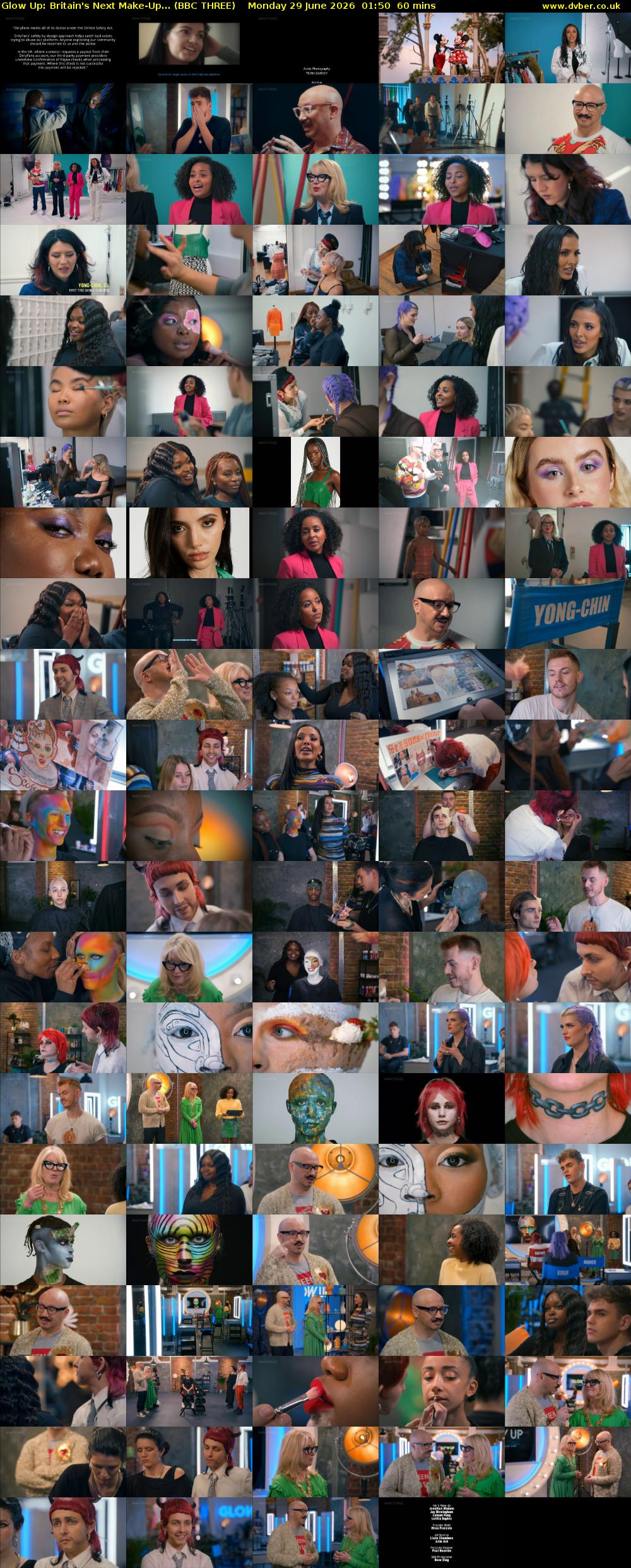 Glow Up: Britain's Next Make-Up... (BBC THREE) Monday 29 June 2026 01:50 - 02:50
