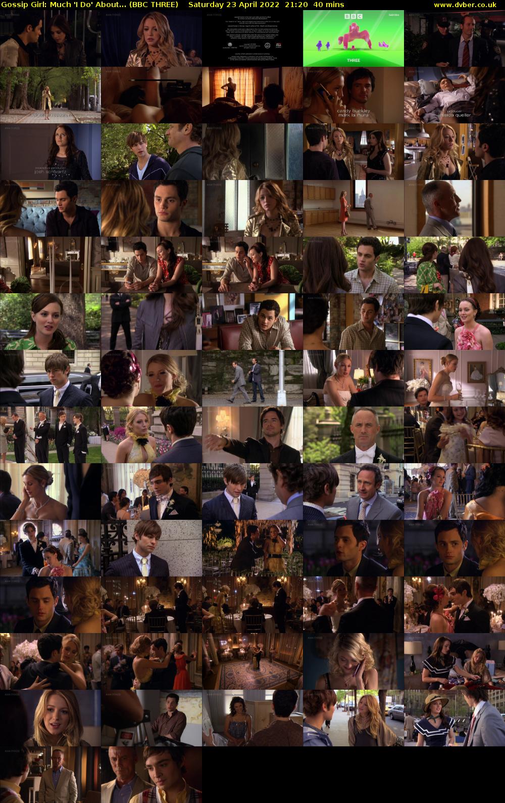 Gossip Girl: Much 'I Do' About... (BBC THREE) Saturday 23 April 2022 21:20 - 22:00