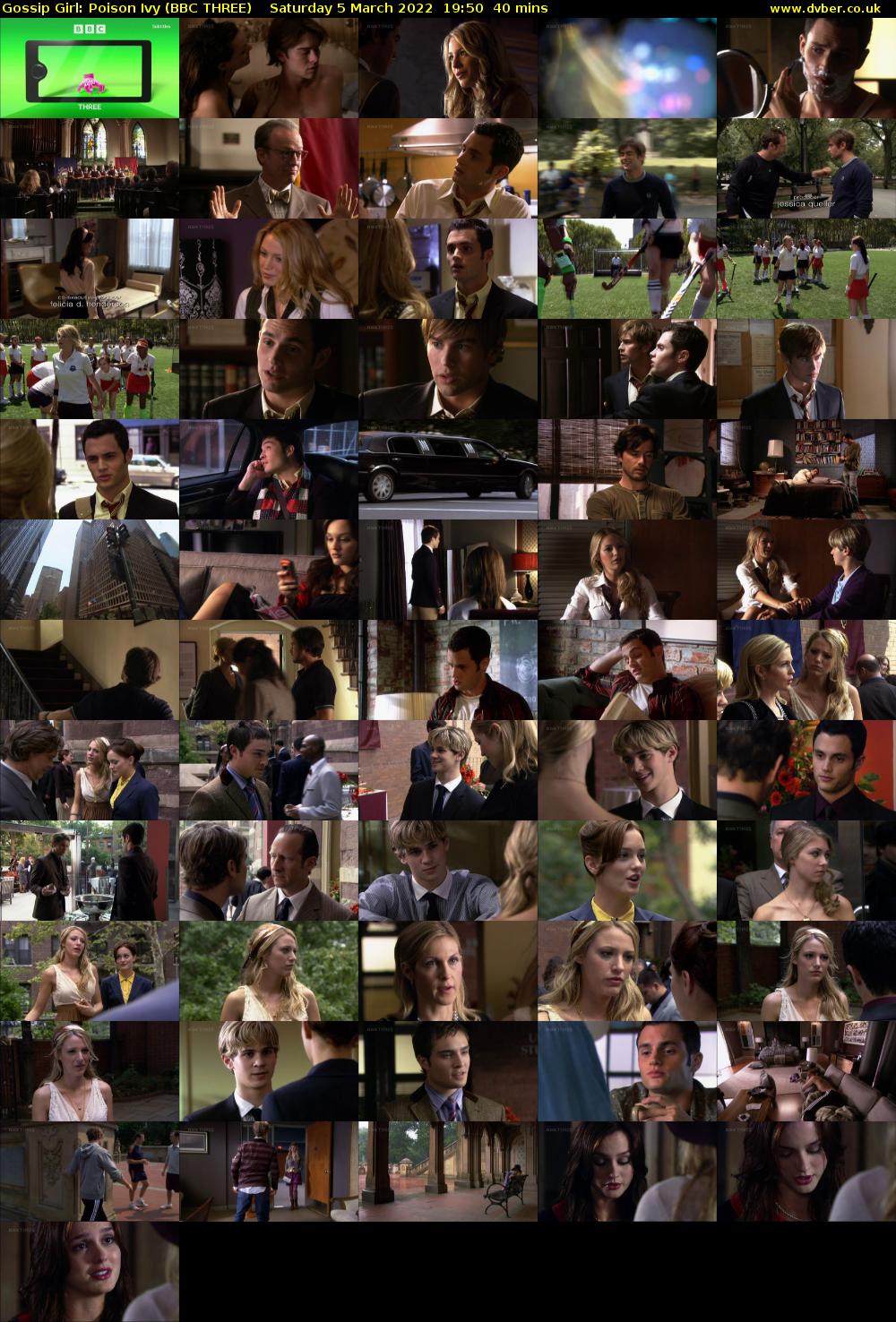Gossip Girl: Poison Ivy (BBC THREE) Saturday 5 March 2022 19:50 - 20:30