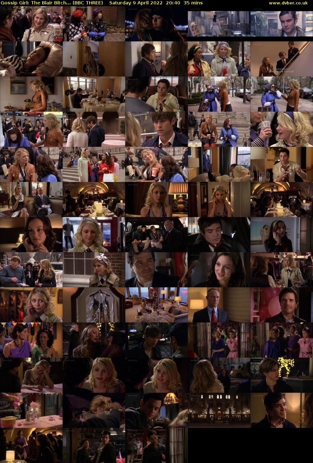 Gossip Girl: The Blair Bitch... (BBC THREE) Saturday 9 April 2022 20:40 - 21:15