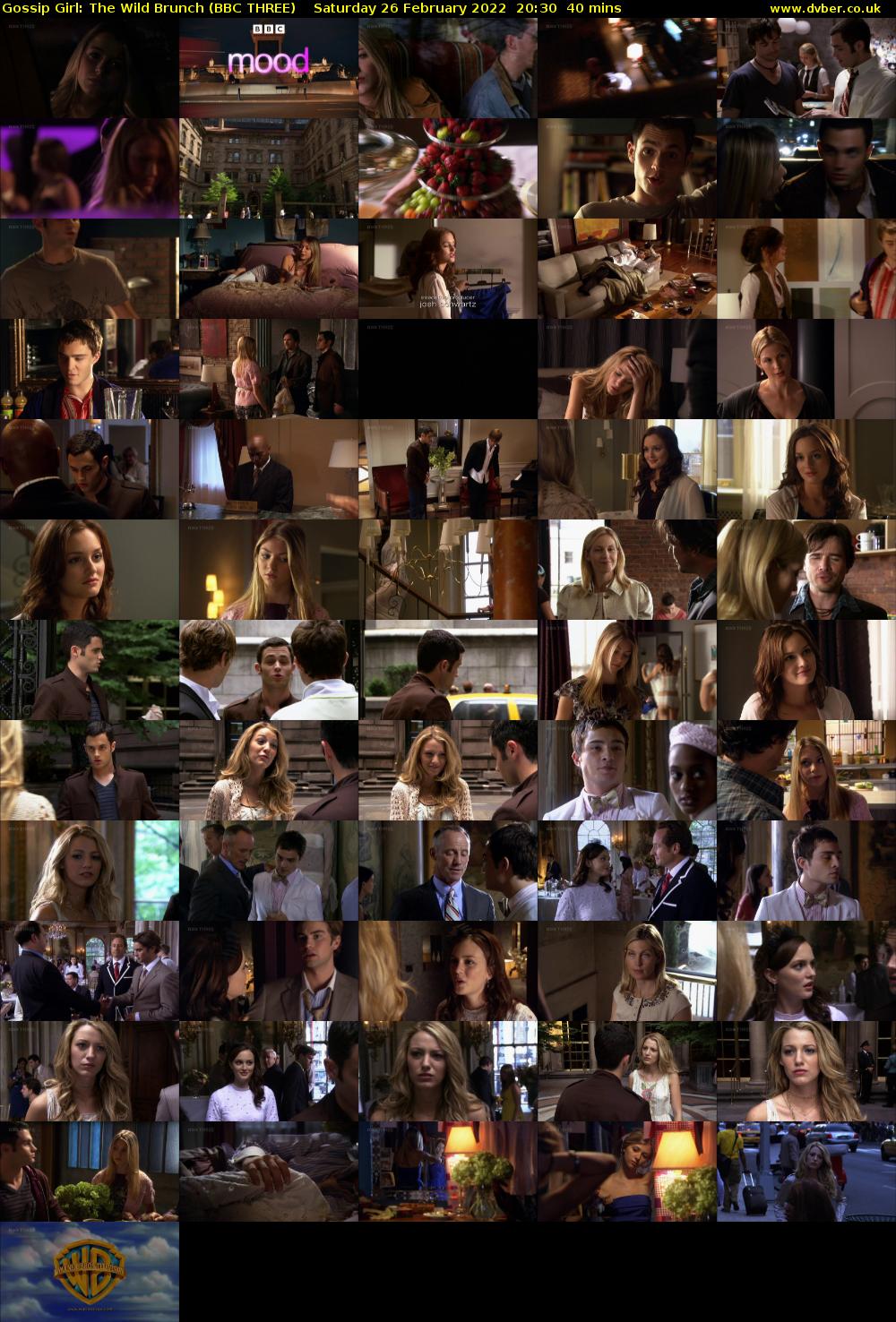Gossip Girl: The Wild Brunch (BBC THREE) Saturday 26 February 2022 20:30 - 21:10