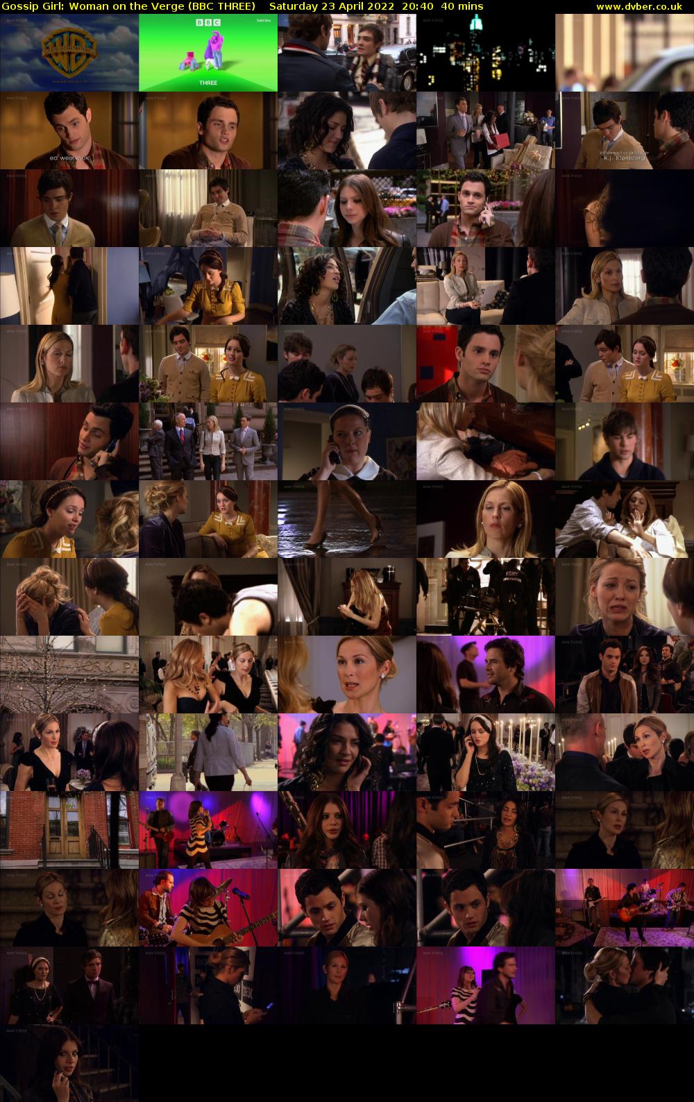 Gossip Girl: Woman on the Verge (BBC THREE) Saturday 23 April 2022 20:40 - 21:20
