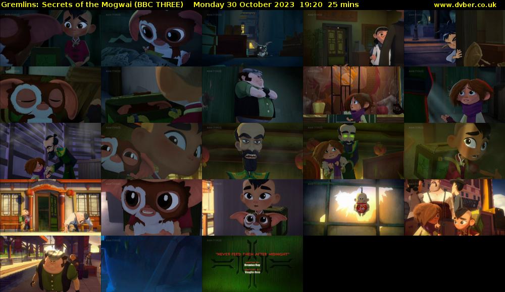 Gremlins: Secrets of the Mogwai (BBC THREE) Monday 30 October 2023 19:20 - 19:45