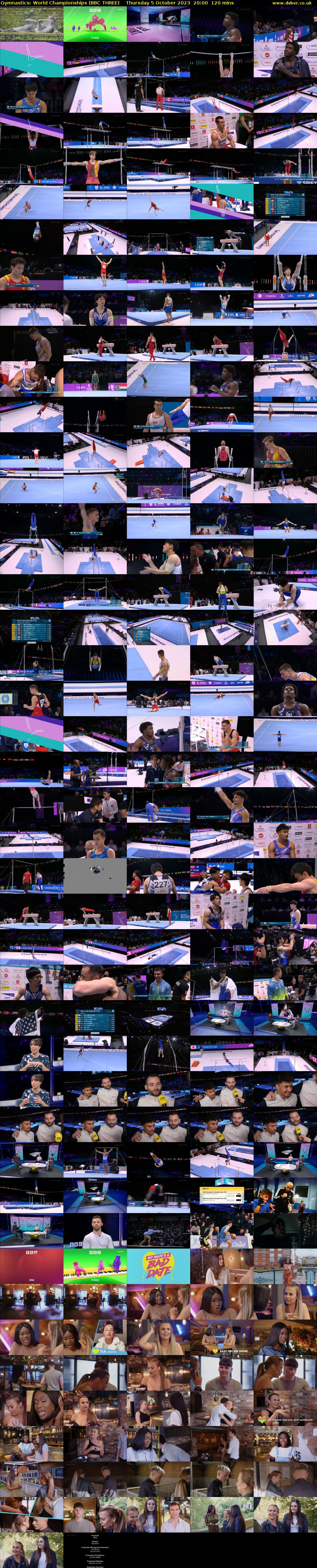 Gymnastics: World Championships (BBC THREE) Thursday 5 October 2023 20:00 - 22:00