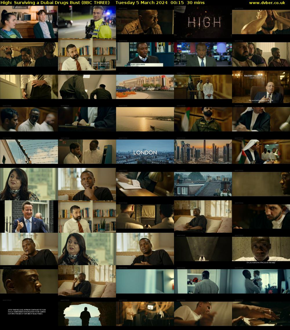 High: Surviving a Dubai Drugs Bust (BBC THREE) Tuesday 5 March 2024 00:15 - 00:45