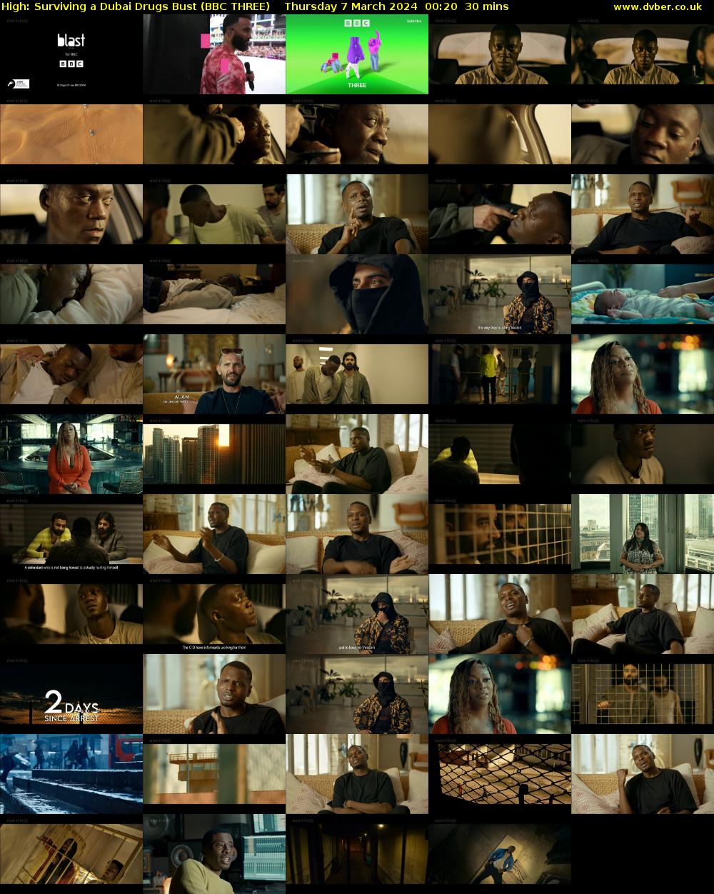 High: Surviving a Dubai Drugs Bust (BBC THREE) Thursday 7 March 2024 00:20 - 00:50