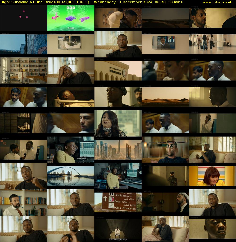 High: Surviving a Dubai Drugs Bust (BBC THREE) Wednesday 11 December 2024 00:20 - 00:50