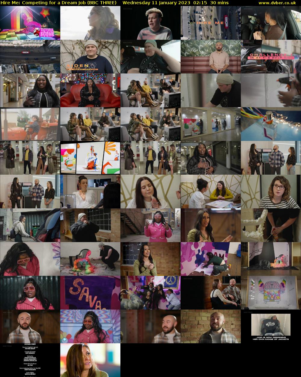 Hire Me: Competing for a Dream Job (BBC THREE) Wednesday 11 January 2023 02:15 - 02:45