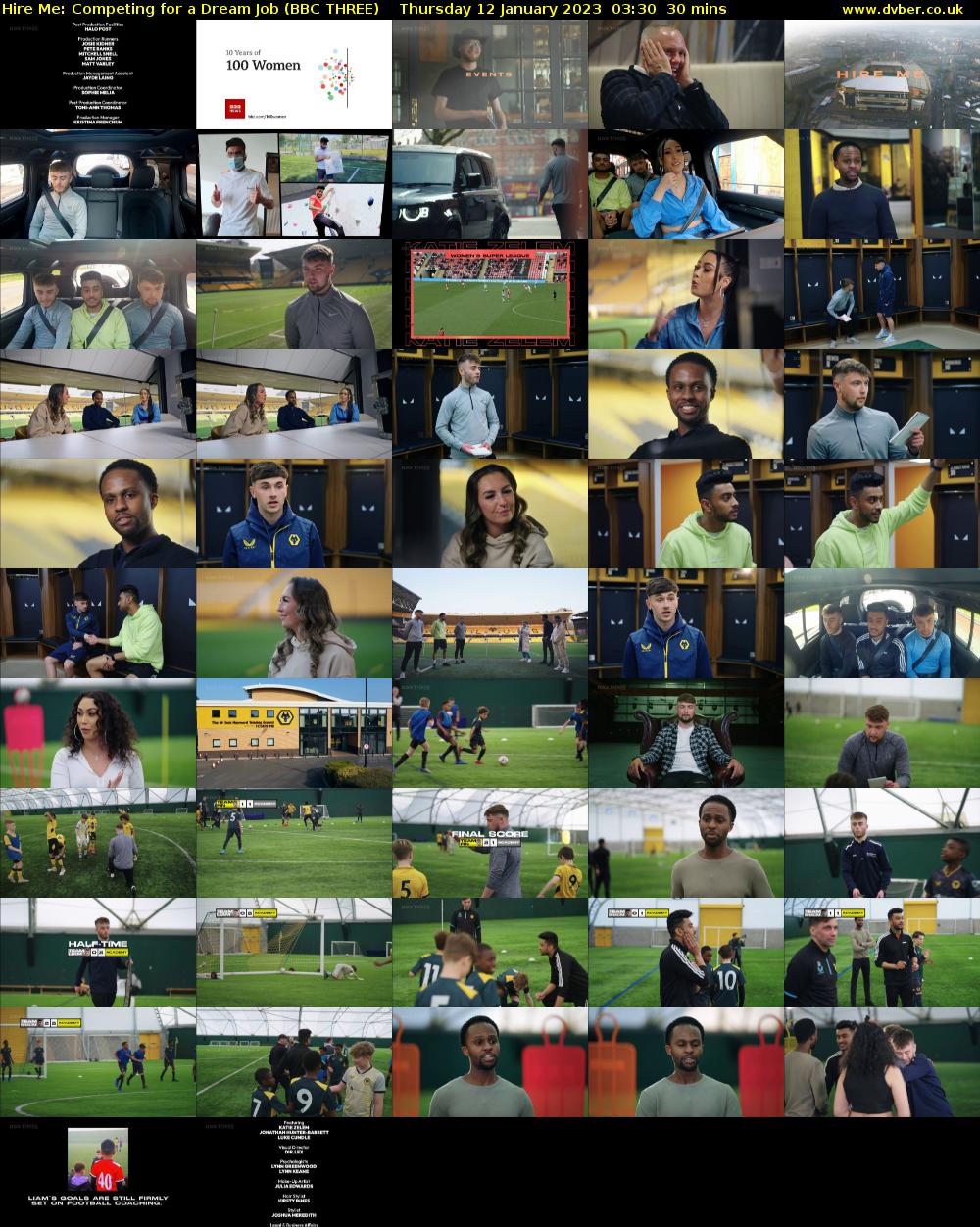 Hire Me: Competing for a Dream Job (BBC THREE) Thursday 12 January 2023 03:30 - 04:00