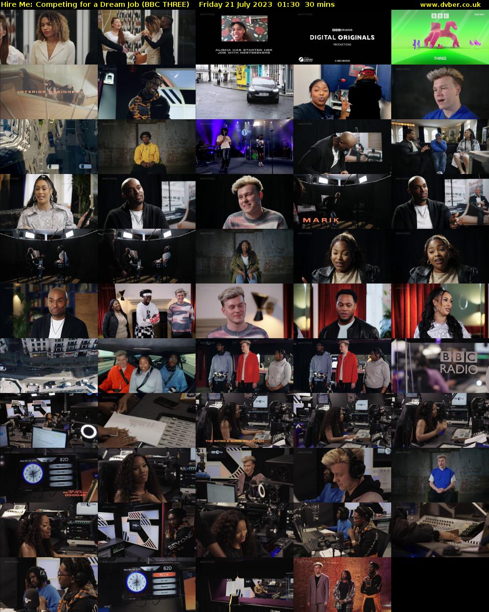 Hire Me: Competing for a Dream Job (BBC THREE) Friday 21 July 2023 01:30 - 02:00