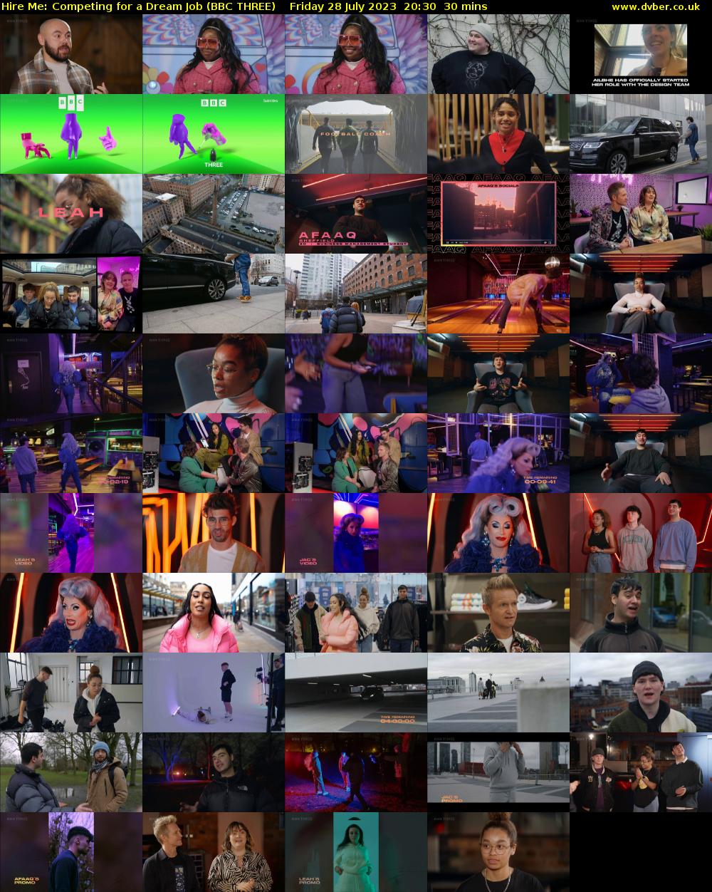Hire Me: Competing for a Dream Job (BBC THREE) Friday 28 July 2023 20:30 - 21:00