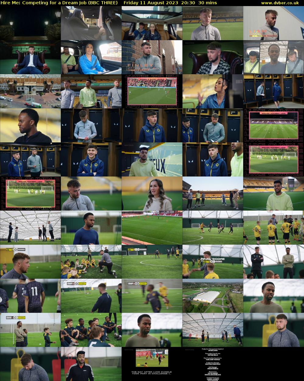 Hire Me: Competing for a Dream Job (BBC THREE) Friday 11 August 2023 20:30 - 21:00
