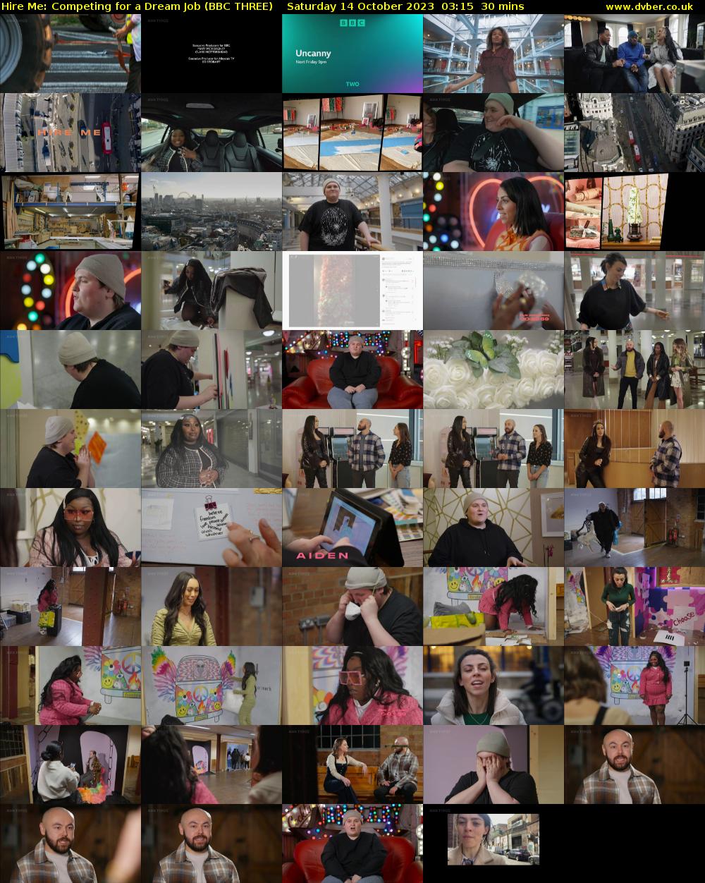Hire Me: Competing for a Dream Job (BBC THREE) Saturday 14 October 2023 03:15 - 03:45