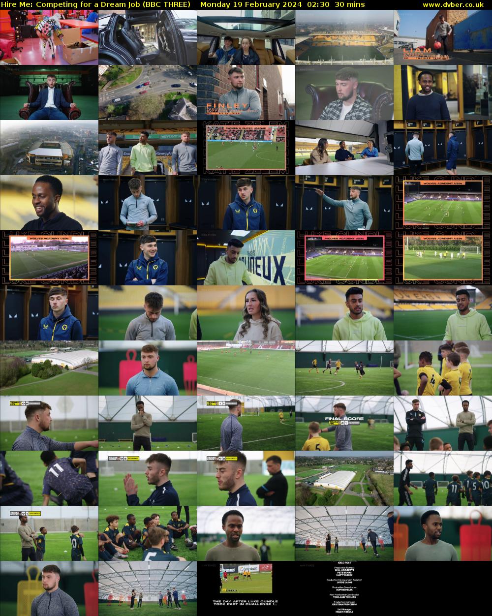 Hire Me: Competing for a Dream Job (BBC THREE) Monday 19 February 2024 02:30 - 03:00