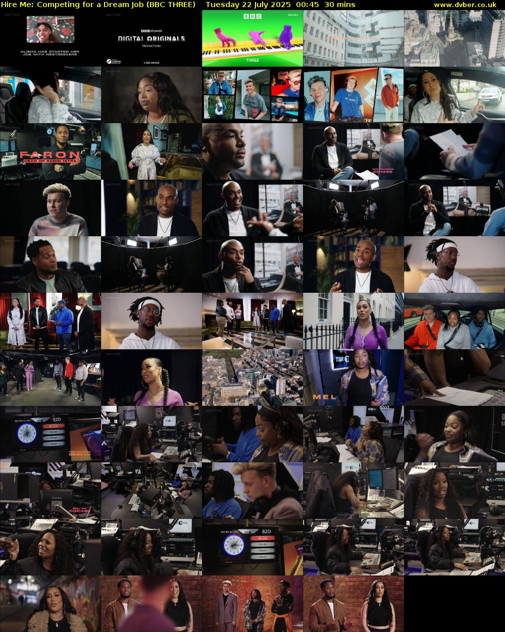 Hire Me: Competing for a Dream Job (BBC THREE) Tuesday 22 July 2025 00:45 - 01:15