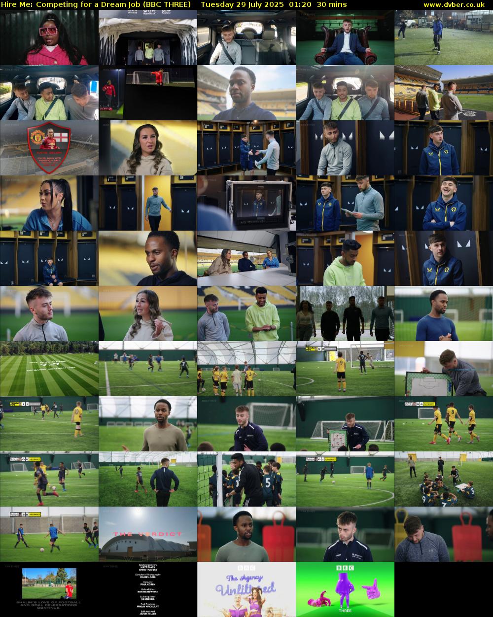 Hire Me: Competing for a Dream Job (BBC THREE) Tuesday 29 July 2025 01:20 - 01:50